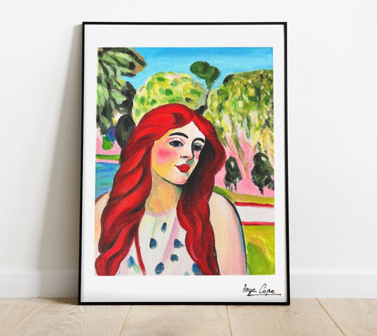 Woman on the beach (prints, poster)